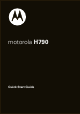 Motorola H790 Quick Start Manual