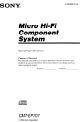 Sony CMT-EP707 Operating Instructions Manual