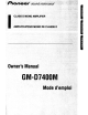 Pioneer GM-D7400M Owner's Manual