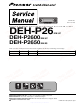 Pioneer DEH-P26 Service Manual