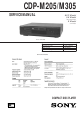 Sony CDP-M205 Service Manual