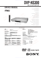 Sony DVP-NS300 Service Manual