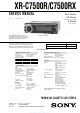 Sony XR-C7500R Service Manual