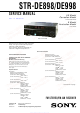 Sony STR-DE898 Service Manual