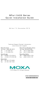 Moxa Technologies nport 5400 series Quick Installation Manual