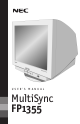 NEC MultiSync FP1355 User Manual
