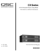 QSC CX SERIES Technical & Service Manual