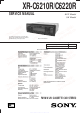 Sony XR-C6210R Service Manual