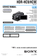 Sony HDR-HC9 Service Manual