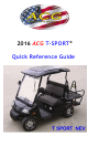 ACG T-Sport 2015 Quick Reference Manual