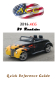 ACG 39 Roadster 2016 Quick Reference Manual