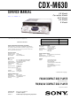 Sony CDX-M630 Service Manual