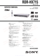 Sony RDR-HX715 Service Manual