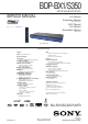 Sony BDP-BX1 Service Manual