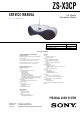 Sony ZS-X3CP Service Manual