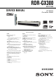 Sony RDR-GX300 Service Manual