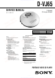 Sony Walkman D-VJ65 Service Manual