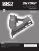 Senco SN70XP Operating	 Instruction