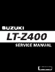 2008 SUZUKI LTZ 400 SERVICE MANUAL visual data 5