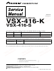 Pioneer VSX-416-K Service Manual
