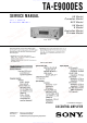 Sony TA-E9000ES Service Manual