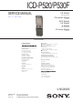 Sony ICD-P520 Service Manual