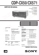 Sony CDP-CX50 Service Manual