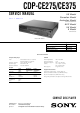 Sony CDP-CE275 Service Manual