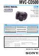 Sony MVC-CD500 Service Manual