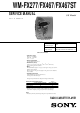 Sony WM-FX277 Service Manual
