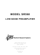 Stanford Research Systems SR560 Manual