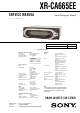 Sony XR-CA665EE Service Manual