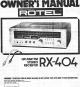 Rotel RX-404 Owner's Manual