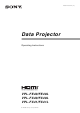 Sony VPL-FE40/FE40L Operating Instructions Manual