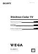 Sony WEGA KV-BZ212 Operating Instructions Manual