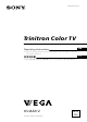 Sony WEGA KV-BZ212 Operating Instructions Manual