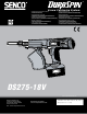 Senco DS275-18V Duraspin Operating Instructions Manual