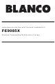 Blanco FE9085X Instructions For The Use And Care And Installation
