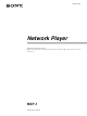 Sony NSP-1 Operating Instructions Manual