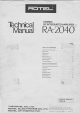 Rotel RA-2040 Technical Manual