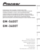 Pioneer GM-5400T Owner's Manual