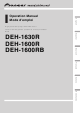 Pioneer DEH-1600R Operation Manual