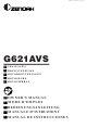 Zenoah G621AVS Owner's Manual
