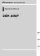 Pioneer DEH-30MP Operation Manual