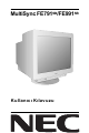 NEC MultiSync FE791SB Manual