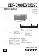 Sony CDP-CX90ES Service Manual