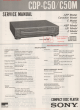 Sony CDP-C50 Service Manual