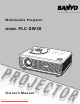 Sanyo PLC-SW30 Owner's Manual