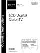 Sony BRAVIA KDL-32L5000 Operating	 Instruction