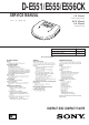 Sony D-E551 Service Manual